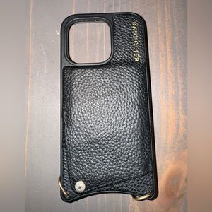 Black bandolier iphone 14 pro phone case